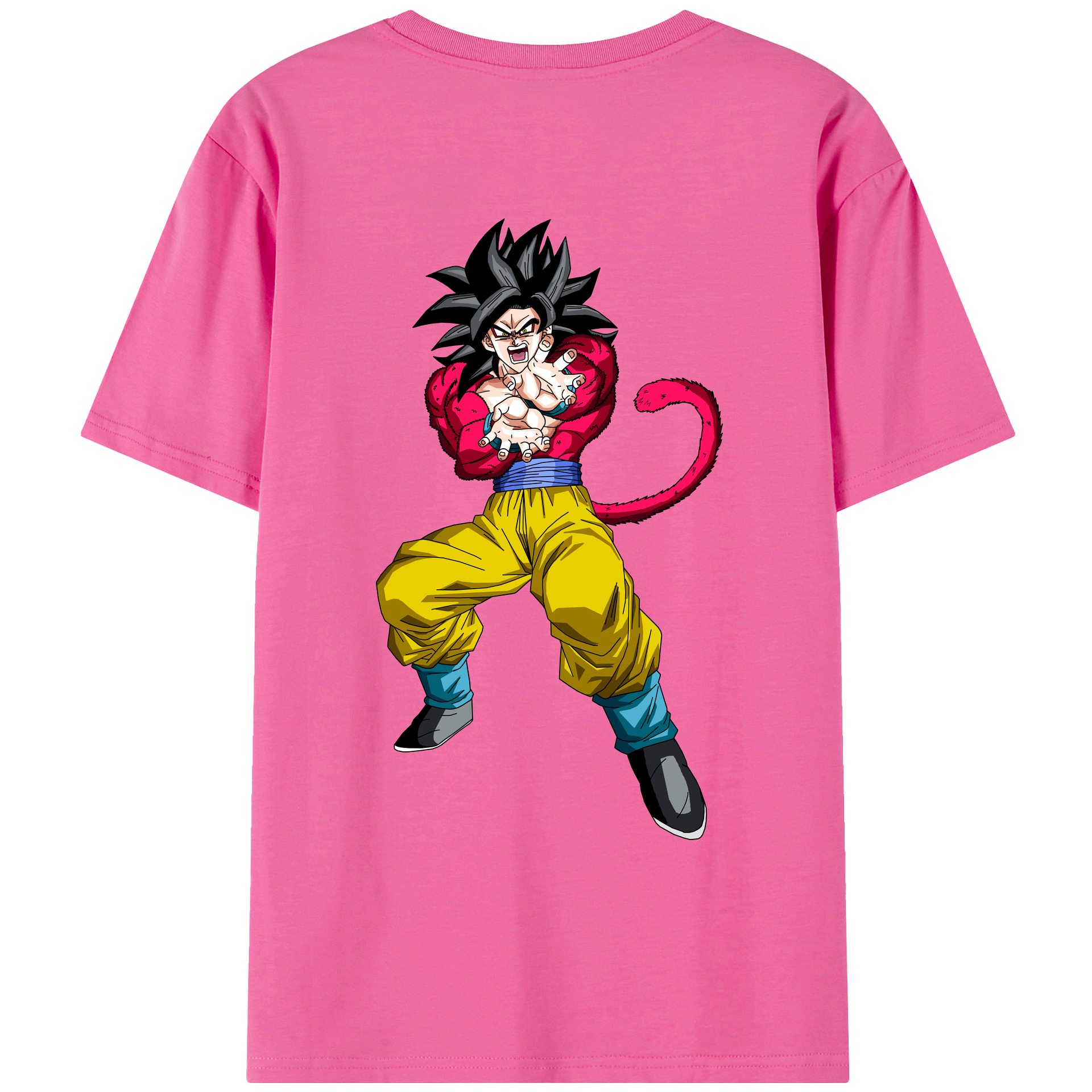 （画像用） ドラゴンボール 孫悟空（そん ごくう）Son Goku カカロット DRAGON BALL Kakarotto レディース半袖Tシャツ(バックプリント)